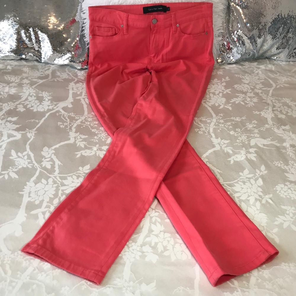 Calvin Klein Women’s Pinky Coral Stretch Jeans